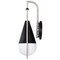 Nuvo Admiral 1-Light Wall Sconce Matte Black and Brushed Nickel White Opal Glass 60/7911 - alternate 7